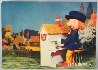 Les Bubblies - Carte Postale R�cr� A2 Antenne 2 - Le Professeur au Piano