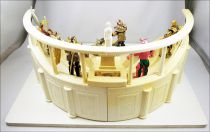 Les Chevaliers du Zodiaque - Bandai France 1988 - Presentoir display de magasin Stade Colisée et figurines