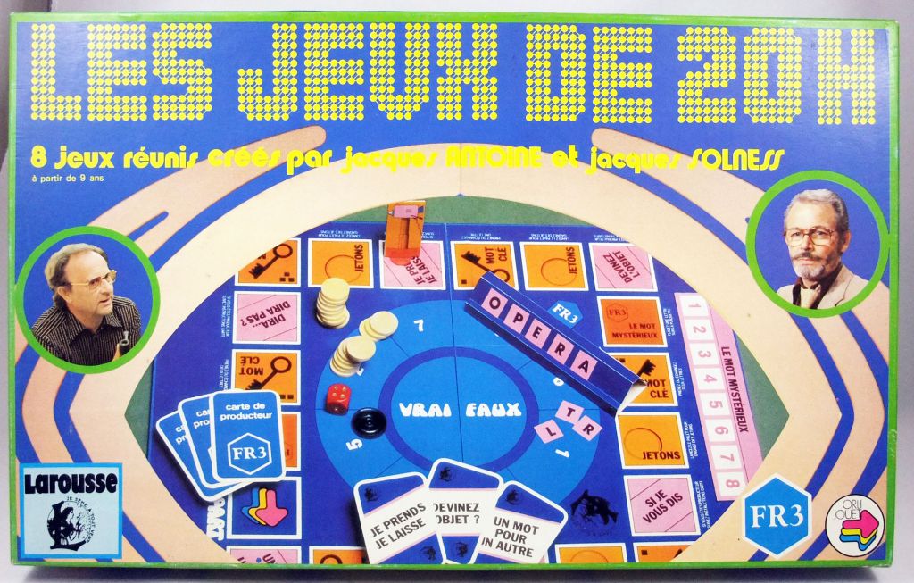 Les Jeux de 20 Heures - Jeu de Plateau - Orli Jouet 1984