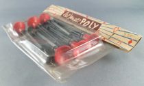 Les Jouets Poly 6 Plastic Darts with Red Rubber Tip Mint in Package