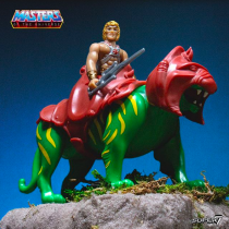 Les Maitres de l\'Univers - Figurine 10cm Super7 - He-Man & Battle Cat