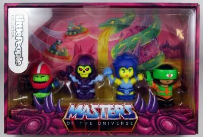 Les Maitres de l\'Univers - Fisher-Price - Figurines Little People : Trap Jaw, Skeletor, Evil-Lyn, Tri-Klops