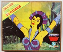 Les Maitres de l\'Univers - Jeu d\'éveil Mallette de 30 cubes illustrés - France Jouets 1984