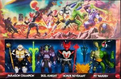 Les Maitres de l\'Univers Origins - Battle of Eternia : Paragon Champion, Skel-Knight, Pit Warden, Horde Revenant