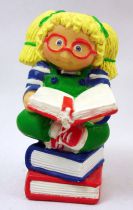 Les Patoufs - Figurine PVC 1984 - Fille blonde avec livres