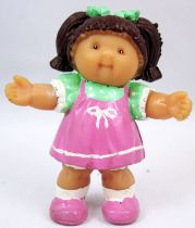Les Patoufs - Figurine PVC 1984 - Fille brune en robe rose