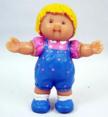 Les Patoufs - Figurine PVC 1984 - Gar�on blond en salopette bleue