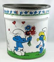Les Schtroumpfs - Baril M&eacute;tal &agrave; jouets 27cm - WB Licensing / Thalassa SARL