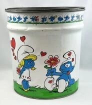 Les Schtroumpfs - Baril M&eacute;tal &agrave; jouets 27cm - WB Licensing / Thalassa SARL