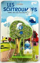 Les Schtroumpfs - Céji - Arbre avec balançoire mécanique (neuf en blister re-scellé)