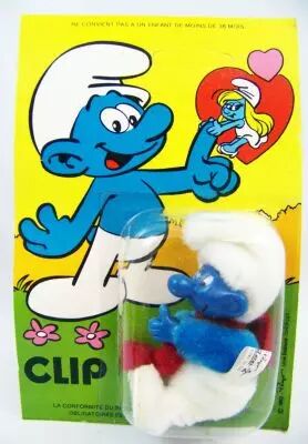 Les Schtroumpfs - Clip Peluche � pince - Schtroumpf #1 (neuf sous blister)