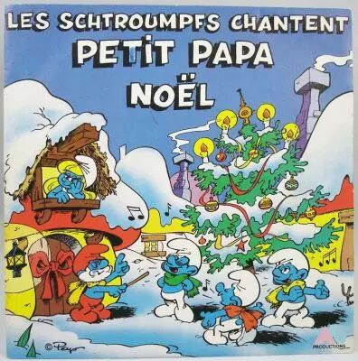 Les Schtroumpfs - Disque 45T - Petit Papa No�l - AB Prod. 1983
