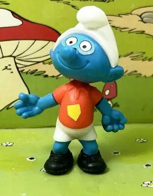 Les Schtroumpfs - Figurine D�montable Premium Kinder Surprise - Schtroumpf Footballeur #01