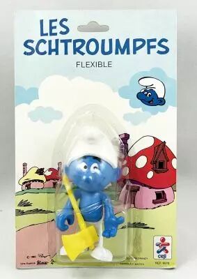Les Schtroumpfs - Figurine Flexible C�ji - Schtroumpf B�cheron (neuf sous blister)