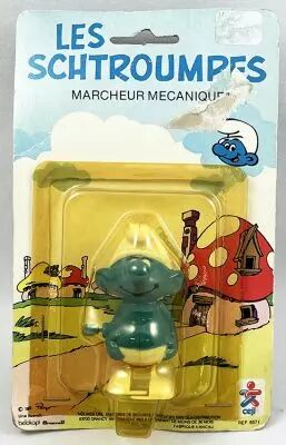 Les Schtroumpfs - Marcheur M�canique (Wind Up) Ceji - Schtroumpf (neuf en  blister)