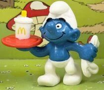 Les Schtroumpfs - McDonald\'s 1996 (20162) Schtroumpf garcon de caf&eacute; (MD9607)