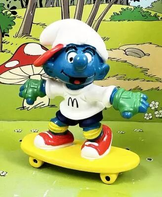 Les Schtroumpfs - McDonald\'s 1998 (MD 9705) Schtroumpf skateboardeur