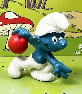 Les Schtroumpfs - Schleich - 20051 Schtroumpf bowling (boule rouge)