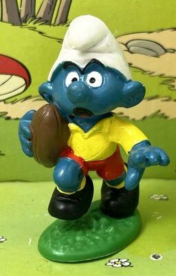 Les Schtroumpfs - Schleich - 20065 Schtroumpf Rugbyman (Made in Portugal)