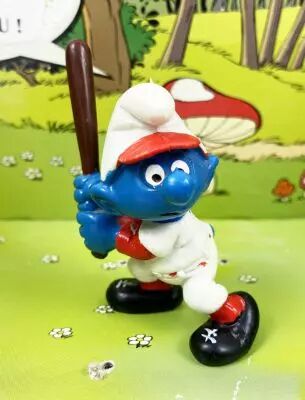 Les Schtroumpfs - Schleich - 20129 Schtroumpf Baseballeur (sans num�ro)