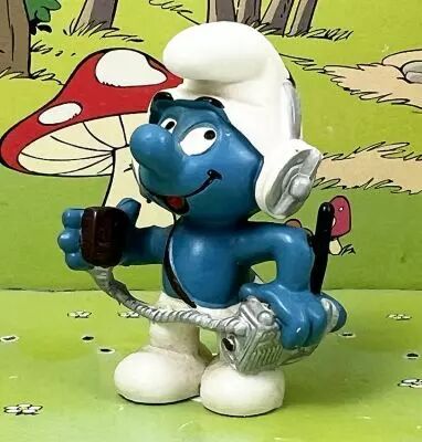 Les Schtroumpfs - Schleich - 20143 Schtroumpf Radio Cibie (ecouteurs gris m�talis�)