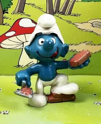 Les Schtroumpfs - Schleich - 20148 Schtroumpf ma�on (W. Berrie Co.)