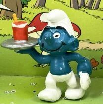 Les Schtroumpfs - Schleich - 20162 Schtroumpf gar&ccedil;on de caf&eacute; (verre rouge)