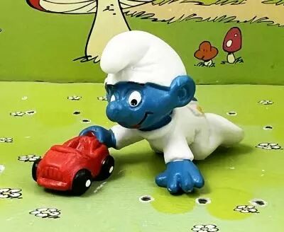 Les Schtroumpfs - Schleich - 20215 B�b� Schtroumpf rampant avec jouet