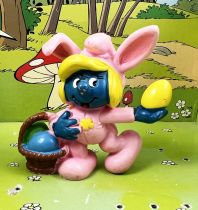 Les Schtroumpfs - Schleich - 20497 Schtroumpfette de Pâques en lapin rose avec œuf (Made in Portugal)