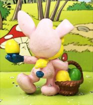 Les Schtroumpfs - Schleich - 20497 Schtroumpfette de Pâques en lapin rose avec uf (Made in Portugal)