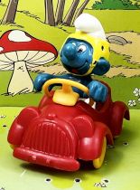 Les Schtroumpfs - Schleich - 40210 Schtroumpf conduisant voiture rouge