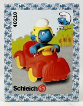 Les Schtroumpfs - Schleich - 40210 Schtroumpf en Voiture Rouge (Neuf Boite New Look)