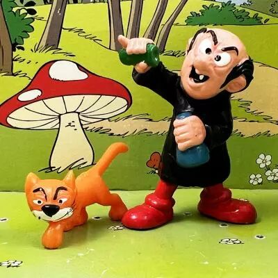 Les Schtroumpfs - Schleich - 40211 Gargamel et Azrael (W.Berrie & Co.)