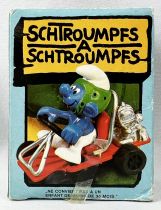 Les Schtroumpfs - Schleich - 40218 Schtroumpf conducteur de Kart (neuf en boite)