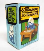 Les Schtroumpfs - Schleich - 40220 Schtroumpf écolier sur banc d\'école (neuf en boite)