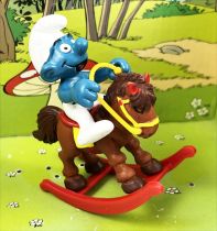 Les Schtroumpfs - Schleich - 40221 Schtroumpf sur Cheval à Bascule