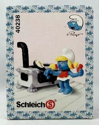 Les Schtroumpfs - Schleich - 40238 Schtroumpfette et sa Cuisini�re (Boite New Look)
