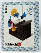 Les Schtroumpfs - Schleich - 40260 Vieux-Schtroumpf sur son Pupitre (Boite New Look)