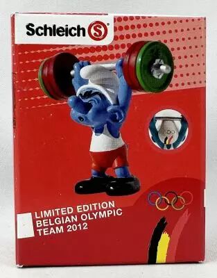 Les Schtroumpfs - Schleich - 40267 Equipe Olympique Belge 2012 (Halt�rophile)