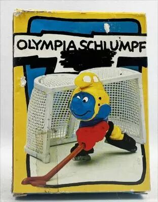 Les Schtroumpfs - Schleich - 40505 Schtroumpfiades Hockeyeur avec but (Neuf en Boite)