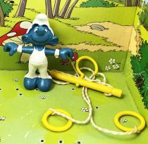 Les Schtroumpfs - Schleich - 40510 Schtroumpf Gymnaste (anneaux) 