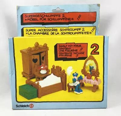 Les Schtroumpfs - Schleich - 40602 La chambre de la Schtroumpfette - Super Accessoire N�2 (neuf en boite) 
