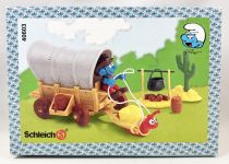 Les Schtroumpfs - Schleich - 40603 Le Chariot Bâché (Boite New Look) 