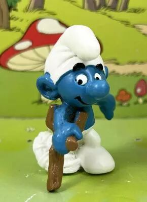 Les Schtroumpfs - Schleich - Schtroumpf boiteux (figurine promotionnelle des Paralys�s de France)