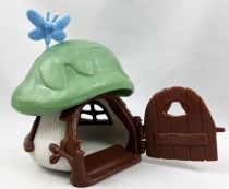 Les Schtroumpfs - Schleich Petite Maison Blanche avec Toit Vert et Papillon( occasion)