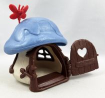Les Schtroumpfs - Schleich Petite Maison Blanche Toit Bleu et Papillon (occasion)