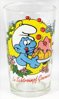 Les Schtroumpfs - Verre � moutarde Amora - Le Schtroumpf Gourmand