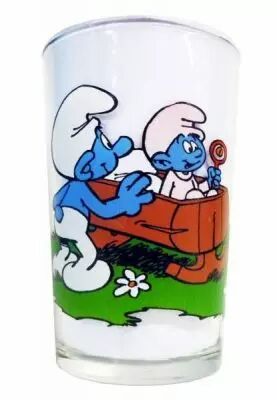 Les Schtroumpfs - Verre � moutarde Maille - Les Schtroumpfs et le B�b�-Schtroumpf