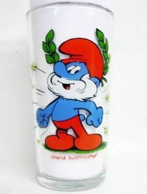 Les Schtroumpfs - Verre � moutarde Maille 1983 - Grand Schtroumpf