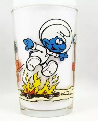Les Schtroumpfs - Verre � moutarde Maille 1984 - Cosmoschtroumpf & les Schlips